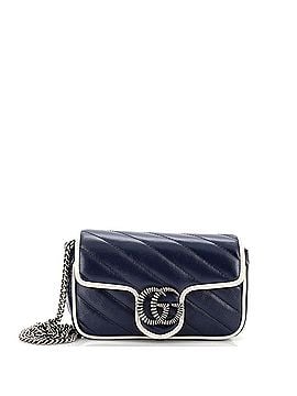 Gucci GG Marmont Flap Bag Diagonal Quilted Leather Super Mini (view 1)