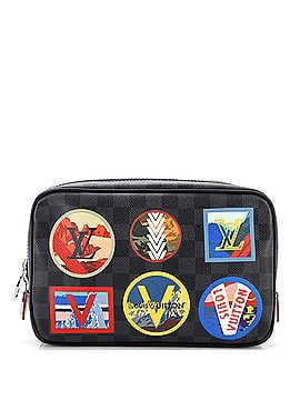 Louis Vuitton Toiletry Pouch Alps Patches Damier Graphite GM (view 1)