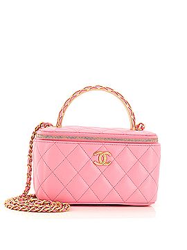 Chanel Caged Top Handle Vanity Case with Chain Quilted Lambskin Small (view 1)