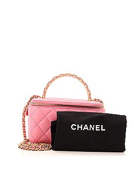Chanel Caged Top Handle Vanity Case with Chain Quilted Lambskin Small (view 2)