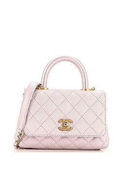 Chanel Coco Top Handle Bag Quilted Iridescent Caviar Extra Mini (view 1)
