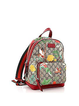Gucci Zip Pocket Backpack Tian Print GG Coated Canvas Small (view 2)