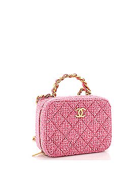 Chanel Woven Chain Top Handle Vanity Case Quilted Tweed Small (view 2)