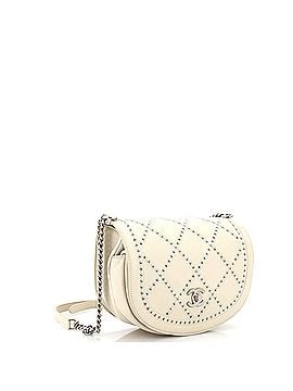 Chanel Coco Eyelets Round Flap Bag Quilted Calfskin Small (view 2)