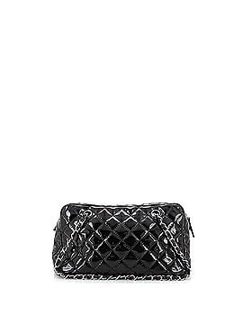 Chanel Front Zip Bowler Bag Quilted Patent Small (view 2)