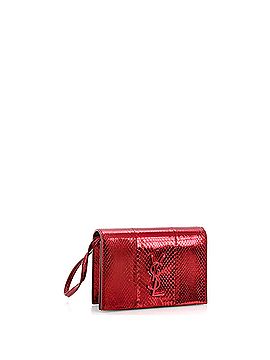 Saint Laurent Classic Monogram Kate Wallet with Strap Python Embossed Leather (view 2)