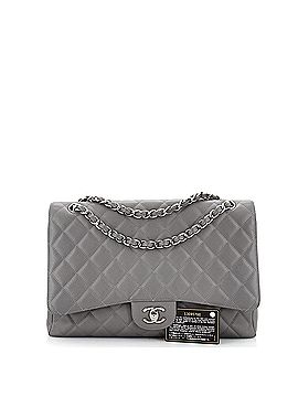Chanel Classic Single Flap Bag Quilted Caviar Maxi (view 2)