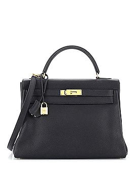 Hermès Kelly Handbag Black Togo with Gold Hardware 32 (view 1)
