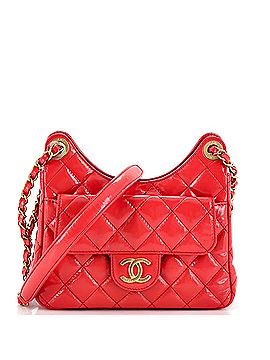 Chanel Wavy CC Hobo Quilted Crumpled Calfskin Small (view 1)