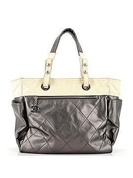 Chanel Biarritz Pocket Tote Quilted Coated Canvas Large (view 1)