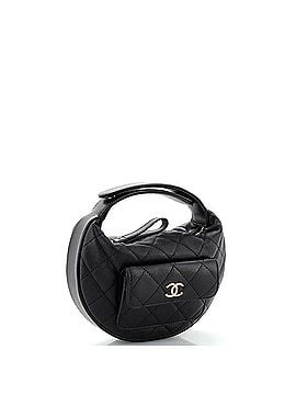 Chanel Front Pocket Hobo Pouch Quilted Caviar Mini (view 2)