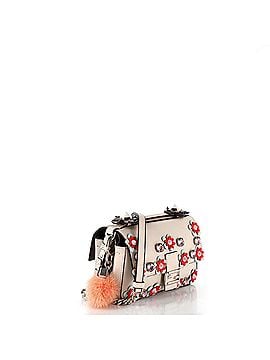 Fendi Flowerland Double Baguette Crossbody Bag Embellished Leather Micro (view 2)