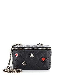 Chanel Coco Casino Vanity Case with Chain Quilted Caviar Small (view 1)
