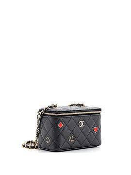 Chanel Coco Casino Vanity Case with Chain Quilted Caviar Small (view 2)