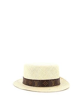 Louis Vuitton Summertime Hat Straw with Monogram Canvas (view 1)