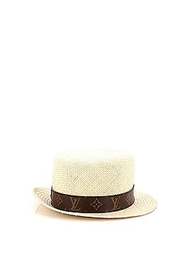Louis Vuitton Summertime Hat Straw with Monogram Canvas (view 2)