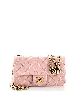 Chanel Sweet Camellia Adjustable Chain Flap Bag Quilted Lambskin Mini (view 1)
