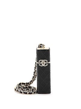 Chanel CC Squared Lipstick Case on Chain Stitched Lambskin with Metal (view 1)
