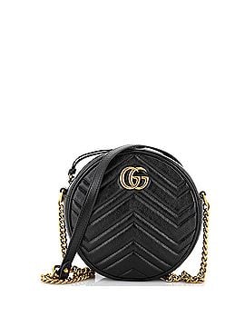 Gucci GG Marmont Round Shoulder Bag Matelasse Leather Mini (view 1)