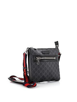 Gucci Web Strap Front Zip Messenger Bag GG Coated Canvas Small (view 2)