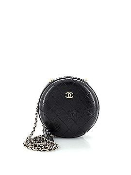 Chanel Round Chain Crossbody Bag Stitched Calfskin Small (view 1)
