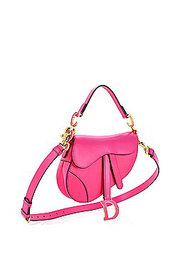 Christian Dior Saddle Handbag with Strap Leather Mini (view 2)