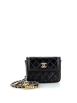 Chanel CC Flap Chain Belt Bag Quilted Shiny Aged Calfskin (view 1)