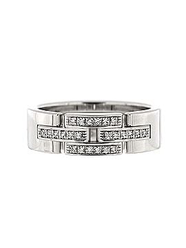 Cartier Maillon Panthere 3 Row Band Ring 18K White Gold with Diamonds (view 1)