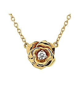Piaget Rose Pendant Necklace 18K Yellow Gold with Diamond (view 1)