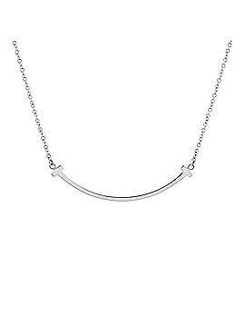 Tiffany & Co. T Smile Pendant Necklace 18K White Gold Small (view 1)