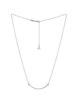 Tiffany & Co. T Smile Pendant Necklace 18K White Gold Small (view 2)