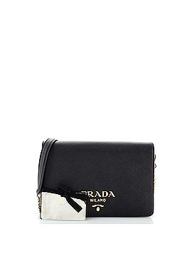 Prada Chain Wallet Crossbody Saffiano Leather (view 2)