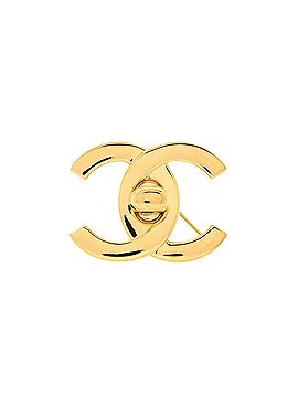 Chanel Vintage CC Turnlock Brooch Metal (view 1)
