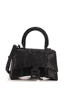Balenciaga Hourglass Top Handle Bag Suede with Crystals XS (view 1)