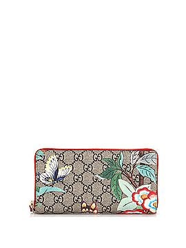 Gucci Zip Around Wallet Tian Print GG Coated Canvas (view 1)
