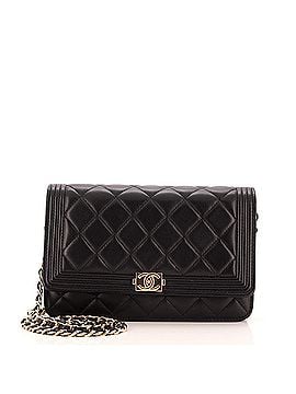 Chanel Boy Wallet on Chain Quilted Lambskin (view 1)