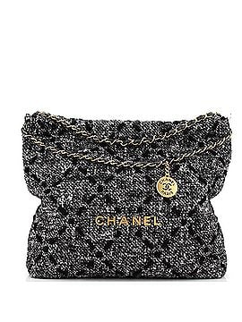 Chanel 22 Chain Hobo Quilted Wool Tweed Medium (view 1)