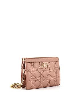 Christian Dior Caro Zipped Pouch With Chain Leather (view 2)