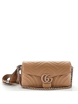 Gucci GG Marmont Monochrome Flap Bag Matelasse Leather Medium (view 1)