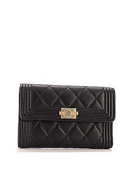 Chanel Boy Flap Wallet Quilted Lambskin Compact (view 1)