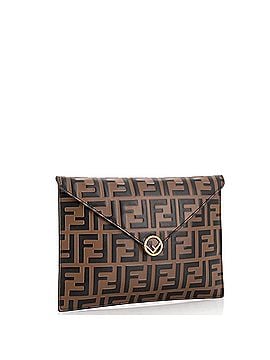 Fendi F is Fendi Envelope Flat Pouch Zucca Embossed Leather Large (view 2)