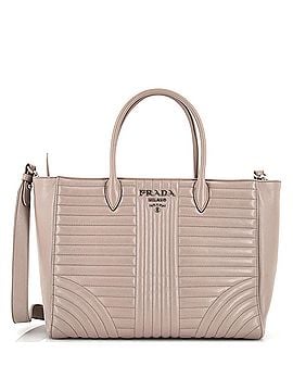 Prada Convertible Open Tote Diagramme Quilted Leather Medium (view 1)