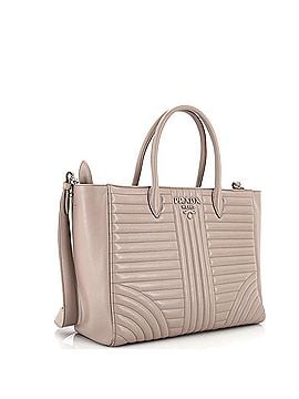 Prada Convertible Open Tote Diagramme Quilted Leather Medium (view 2)