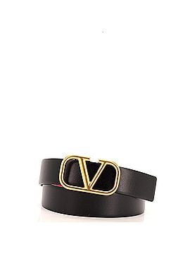 Valentino Garavani VLogo Reversible Belt Leather Wide (view 1)
