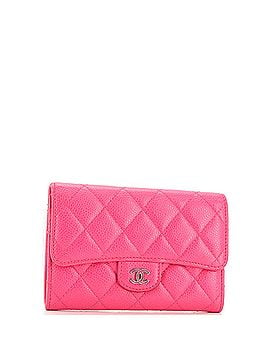 Chanel CC Gusset Classic Flap Wallet Quilted Caviar Small (view 1)
