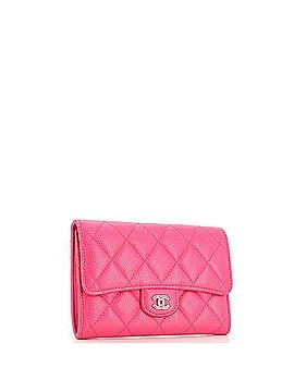 Chanel CC Gusset Classic Flap Wallet Quilted Caviar Small (view 2)