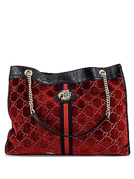 Gucci Rajah Chain Tote GG Velvet Large (view 1)