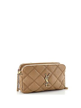 Saint Laurent Becky Double Zip Crossbody Bag Quilted Leather Mini (view 2)