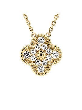 Van Cleef & Arpels Vintage Alhambra Pendant Necklace 18K Yellow Gold and Diamonds (view 1)