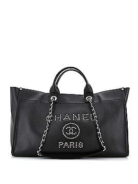 Chanel Deauville Tote Studded Caviar Large (view 1)